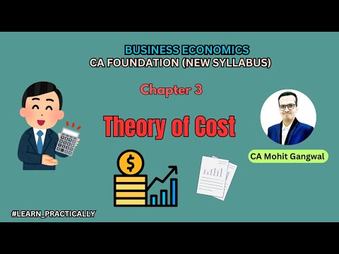 🤑Theory of Cost | CA Foundation Business Economics : Chapter 3 Theory of Production & Cost  🏭