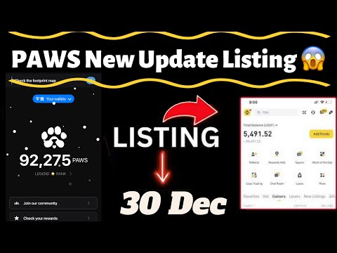 New Update PAWS Today !! Listing Date PAWS Confirm 😱 !! PAWS Listing Price 0.002 😎