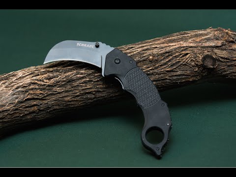 NEW! Schrade SCH110 Liner Lock Folding Knife – Best Liner Lock Karambit Blade Folding Knife