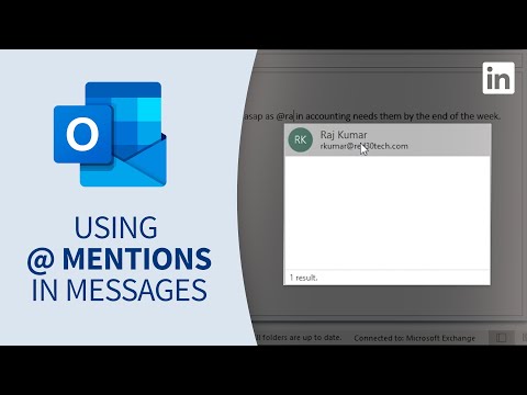 Outlook Tutorial - Getting attention with '@ mentions'