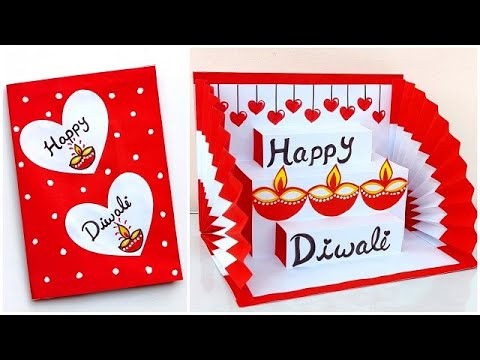 DIY Diwali Pop up card 2023 / Handmade Diwali greeting card / How to make easy Diwali card