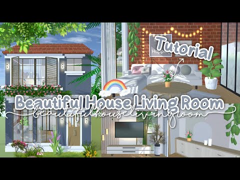 Beautiful House Living Room Tutorial 🪴✨ : Sakura School Simulator