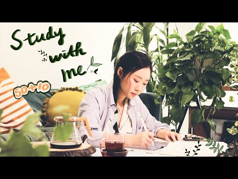 STUDY WITH ME with music | 2 HOURS REAL-TIME POMODORO STUDY SESSION