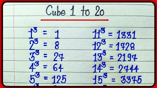 1 to 20 Cube | Cube 1 to 20 | learn cube 1 to 20 | cube 1 to 20 trick