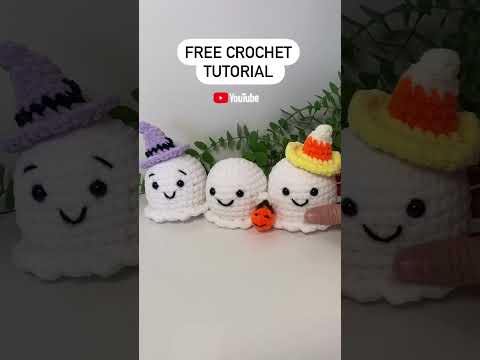 Check out my 3-in-1 crochet ghost tutorial! #crochetting #halloweencrochet #amigurumighosts