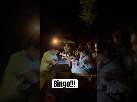 Bingo Game at 8th year camping Banana😍🙏 #bingogames #8thyear #camping #palliser #shorts