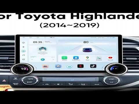 Ainavi Car Radio For Toyota Highlander 2014 2015 2016 2017 2018 2019 XU50 Wireless Carplay