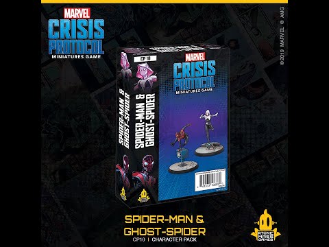 Marvel Crisis Protocol Spider-man and Ghost-Spider Expansion. Atomic Mass Games