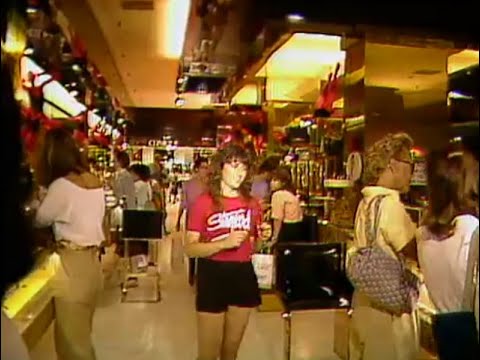 Shopping at a mall in 1983