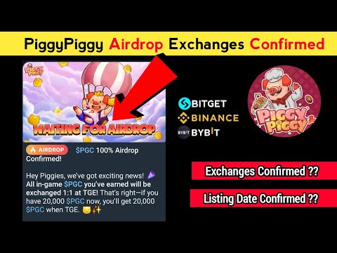 Piggy piggy airdrop withdrawal | Piggy piggy airdrop listing date | New airdrop in hindi