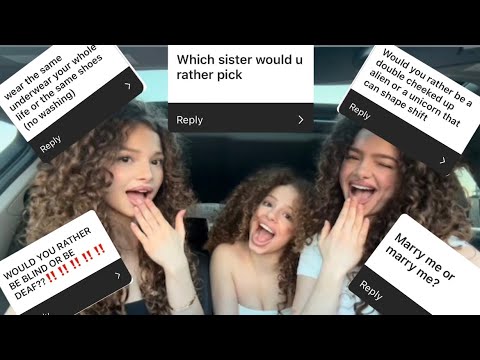 TRIPLET STORYTIME AND WOULD YOU RATHER- Kalogeras Sisters