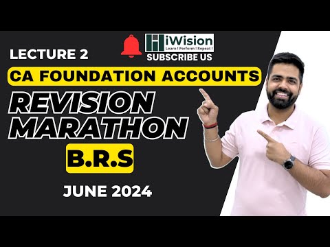 [REVISION] BANK RECONCILIATION STATEMENT | CA Foundation Accounts June 2024 | CA Vipul Dhall iWision