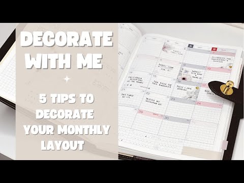 5 EASY & SIMPLE TIPS TO DECORATE YOUR MONTHLY LAYOUT | HOBONICHI COUSIN AVEC