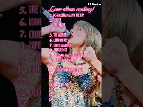 Lover Album Rank 💖 #lover #taylorswift #taylorswifteras #fypシ゚viral