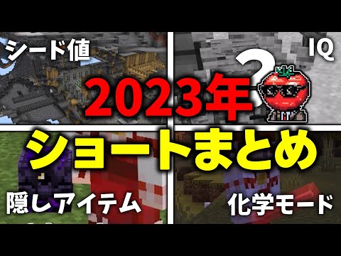 【まとめ】1000万回超え!?科学モード、隠しアイテム、シード値など！2023年ショートまとめ！！【裏技,小技,豆知識,統合版,シード値,科学モード,隠しアイテム】