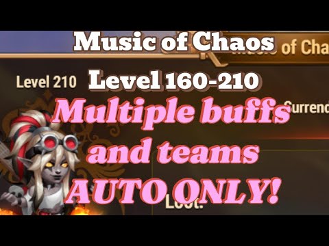 Hero Wars Music of Chaos Level 160 to 210 Auto ONLY!