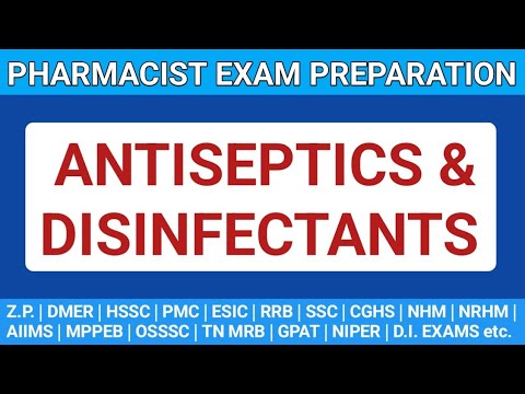 DMER Pharmacist exam questions | Antiseptics & Disinfectants MCQS @MANISH06