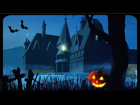 🎃 Halloween Night in a Spooky Haunted Mansion 👻 Scooby-Doo Special w/ oldies music from another room