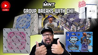 GROUP BREAKS WITH MINT MEMORABILIA! CHI'S DEBUTE STREAM! GIVING AWAY A PS5!