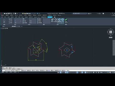 AutoCAD 2022 繪圖應用-  圓 .偏移複製 環型陣列 旋轉