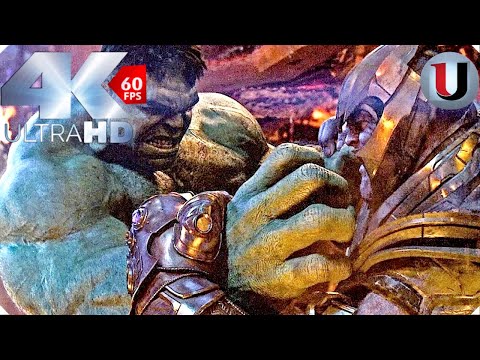 Hulk Vs Thanos - Fight Scene - Avengers Infinity War - Movie CLIP (4K)