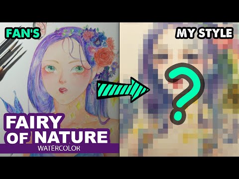 Drawing Fairy of Nature | #2 Redraw fan’s painting l Tutorial painting by Huta Chan