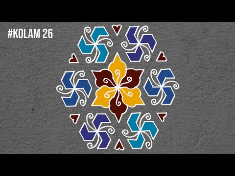 Beautiful colourful kolam 😍 | big flower kolam| festival kolam | karthigai madham kolam