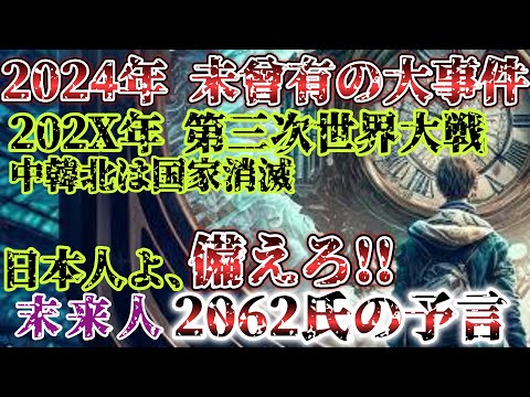 【2ch不思議体験】2062年から来た未来人総集編。2024年の大事件、中国、韓国、北朝鮮消滅、原発事故再び、etc【予言】