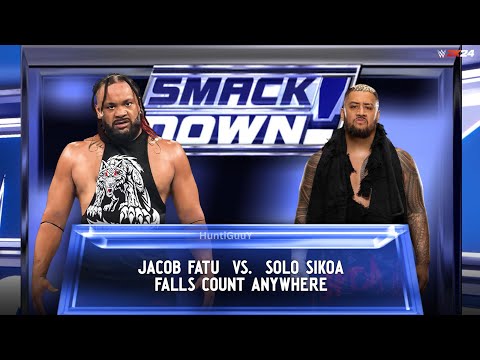 Jacob Fatu  vs Solo Sikoa WWE SmackDown Falls Count Any Where - FULL MATCH