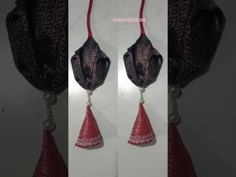 Lehenga latkan cutting and stitching tutorial#fabric tassals making for Lehenga#fashion#new tips