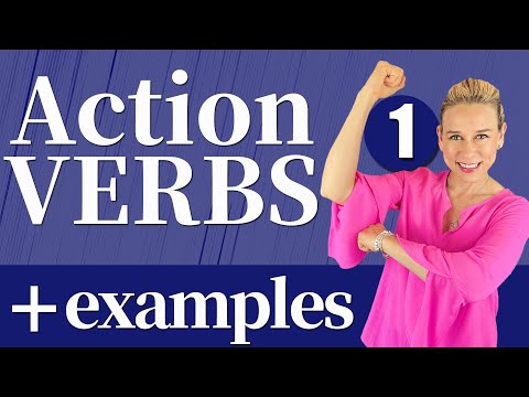 Learn 25 COMMON ACTION VERBS in English with sample sentences | Learn basic English