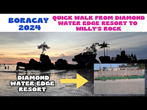 WALKING TOUR FROM DIAMOND WATER EDGE RESORT TO WILLY'S ROCK | BORACAY TODAY | DAY 1 ●AUGUST 21, 2024