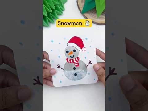 Fun Craft ideas for Christmas / Snowman shaker Toy #christmas #shorts #craft #toy