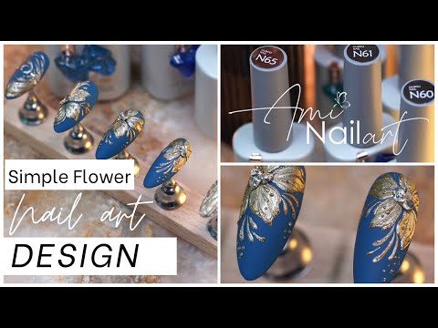 Simple Flower Nail Art Design using OUBOLI Gel Polish