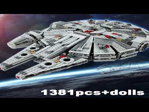 New 1381 Pcs Space Millennium War Ship Spacecraft Set Falcon Alien MINI 75105 Fi