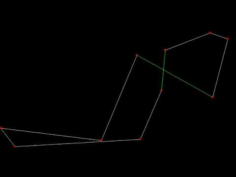 TSP (2 opt) step-by-step visualization