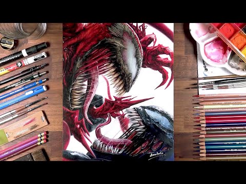 Drawing Venom & Carnage | drawholic