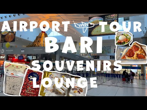 Bari Airport Tour🇮🇹Italy,train,bari city center,bari centrale,lounge,gifts,grocery shopping