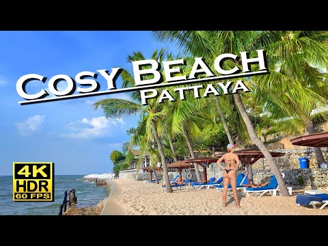 Cosy Beach Pattaya Beach Walk  Phra Tamnak  4K 60fps HDR Dolby Atmos 💖 Walking Tour 👀 Thailand 🇹🇭