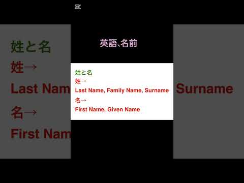 英語、名前　#toeic #toeic対策 #留学 #英語マスター #shorts
