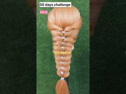 50 Days challenge/Day15/#renuhoneyrose #hairstyle #hairstylechallange #hair #shortvideo