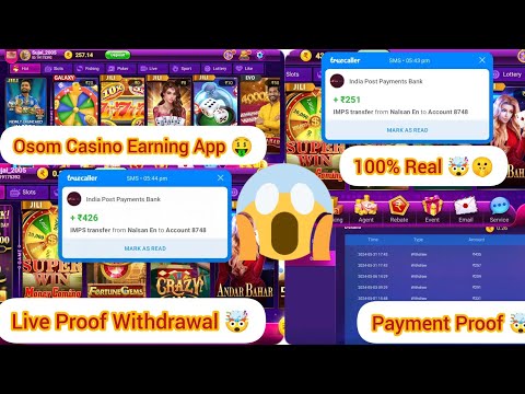 Withdrawal Proof 🤯 || Osom Casino Live Proof Withdrawal Payment 🤑 || 100% Real Earning App