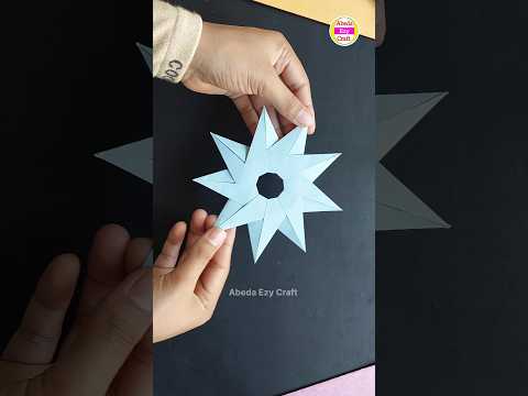 Easy 3D Paper Star Craft for Christmas #shorts #youtubeshorts #christmas #diy