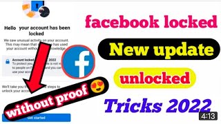 Facebook locked how to unlock | how to unlock fb account 2022 | fb account locked how to unlock 2022