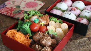 【行楽お弁当作り】１時間で出来るおうちお花見弁当の詰め方2021bento＃680