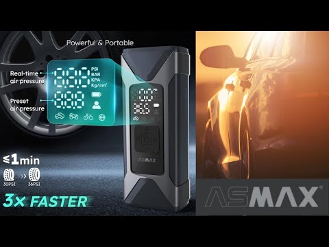 The Smart Air Pump ASMAX T10  Car - Motorcycle - Bicycle - Football