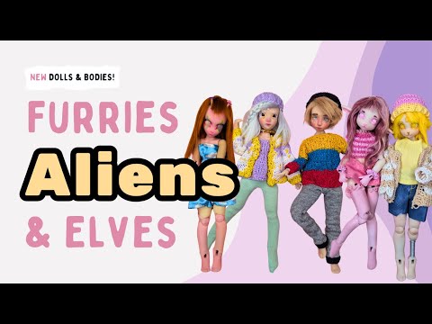 My Most Epic BJD Creation drop EVER: Alien, Furries & Elves Made From Scratch! (five new sculpts!)