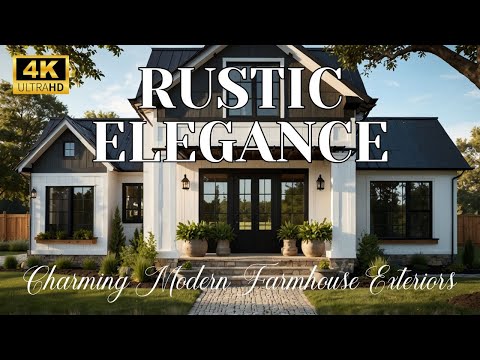 4K | Charming Modern Farmhouse Exteriors That Redefine Rustic Elegance