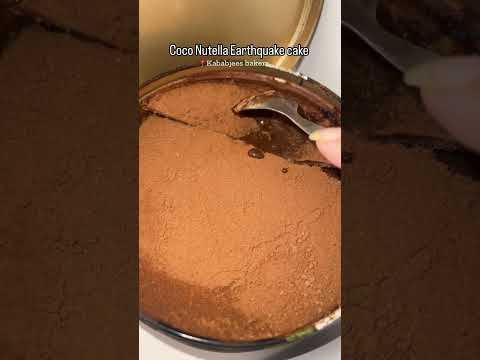 coco nutella earthquake cake #foodie #chocolatelava #chocolatelavacake #asmr #trending #dreamcake