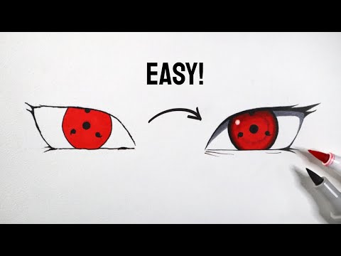 How to Color Sharingan - Easy Step By Step Tutorial | Naruto